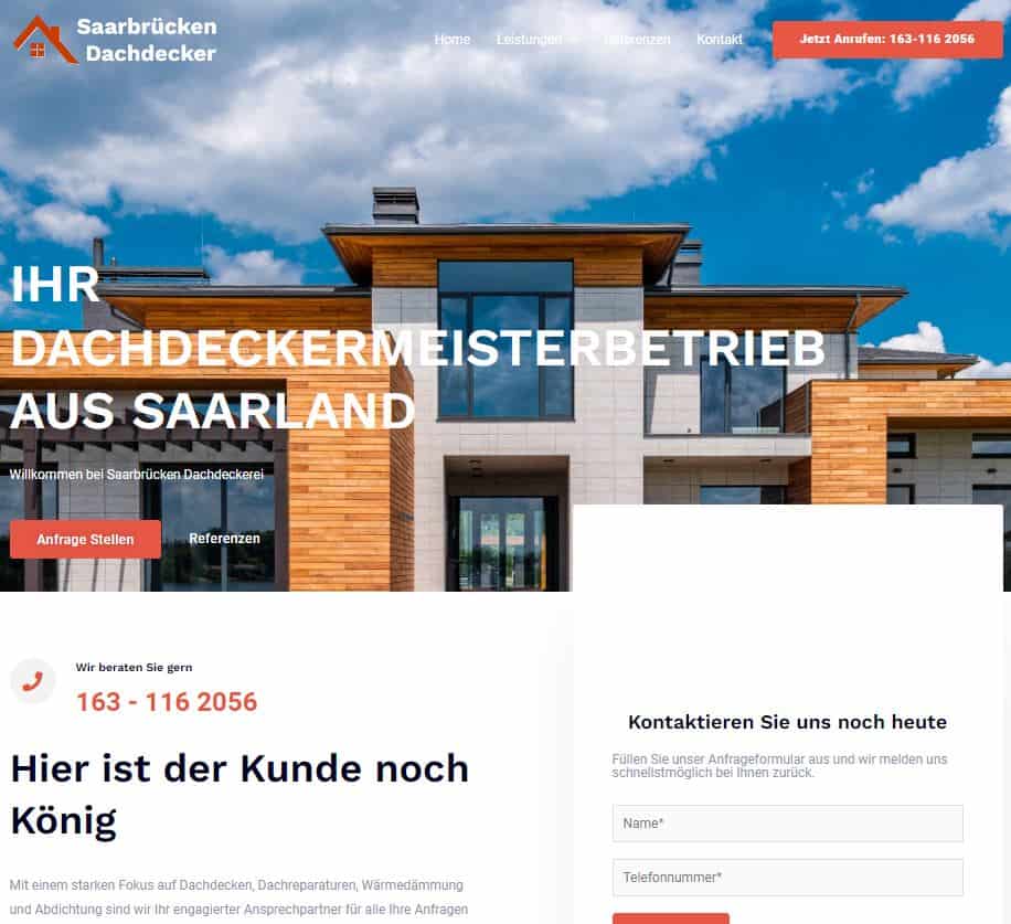 német tetőfedő weboldal