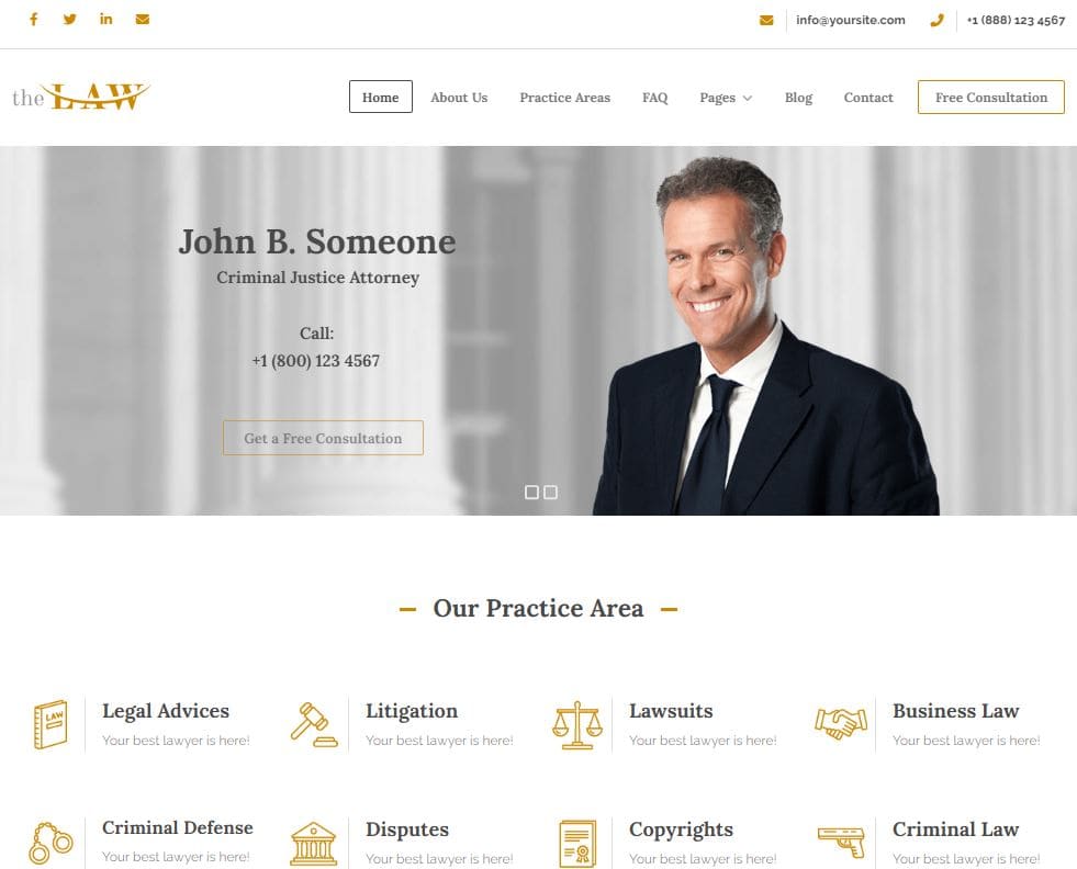 Weboldal készités ügyvédeknek